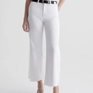 AG Jeans Saige Wide Leg Crop 26 White